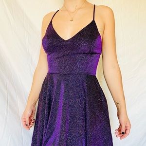 -PURPLE SPARKLE WINDSOR DRESS